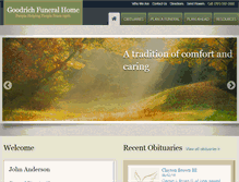 Tablet Screenshot of goodrichfuneralhome.com